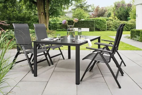 KETTLER CUBIC / KETTALUX alumínium étkezőasztal 160×90 cm – antracit / antracit