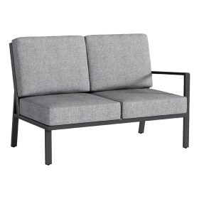   KETTLER ZENITH középső kanapé / lounge elem – matt antracit / világosszürke