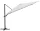 Kettler EASY TURN napernyő 300×300 cm – 360° forgatható, konzolos, UV 50+, világosszürke