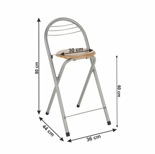 Bárszék, bükkfa/alumínium, BOXER