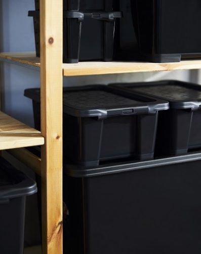 Rotho Evo easy műanyag tároló doboz, 11 L - fekete