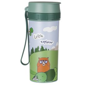   Rotho "Little explorer" műanyag ivóplack, kulacs gyerekeknek 0,4 L - zöld