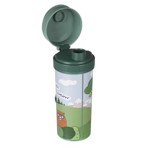 Rotho "Little explorer" műanyag ivóplack, kulacs gyerekeknek 0,4 L - zöld