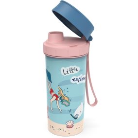   Rotho "Little explorer" műanyag ivóplack, kulacs gyerekeknek 0,4 L - rózsaszín