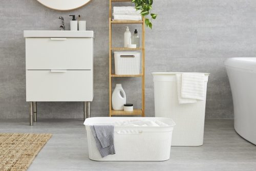 Rotho   Brisen műanyag szennyeskosár  41 L - fehér