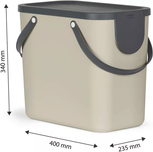 Rotho albula műanyag tároló doboz 25 L - cappuccino