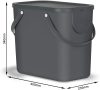 Rotho albula műanyag tároló doboz 25 L - antracit