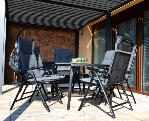 Sun Garden NAXOS HOCH ülő - és háttámlapárna  – magas háttámlás székhez, antracit