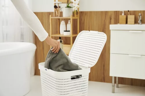 Rotho Country szennyestartó 55 L - fehér