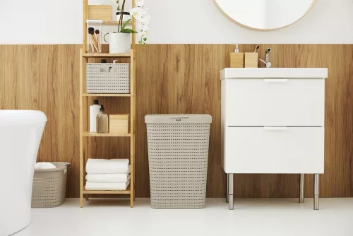 Rotho Country szennyestartó 55 L - cappuccino