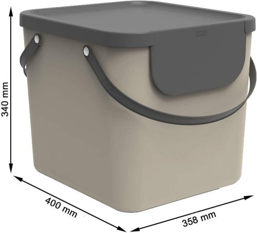 Rotho  Albula műanyag tároló doboz 40 L - cappuccino