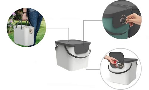 Rotho  Albula műanyag tároló doboz 40 L - cappuccino