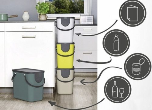 Rotho  Albula műanyag tároló doboz 40 L - cappuccino