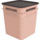 ROTHO  Brisen pink műanyag tároló doboz szett tetővel  2X18 L - rózsaszín