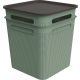 ROTHO  Brisen green műanyag tároló doboz szett tetővel  2X18 L - zöld