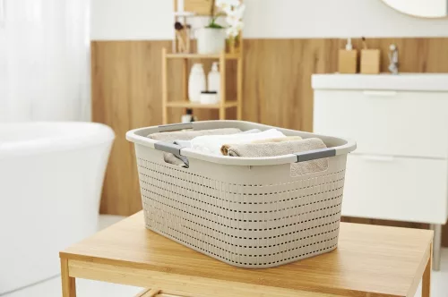 Rotho Country szennyeskosár 40 L - cappuccino