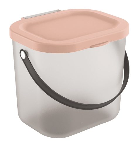 ROTHO Albula műanyag tároló doboz 6 L - átlátszó/ rózsaszín