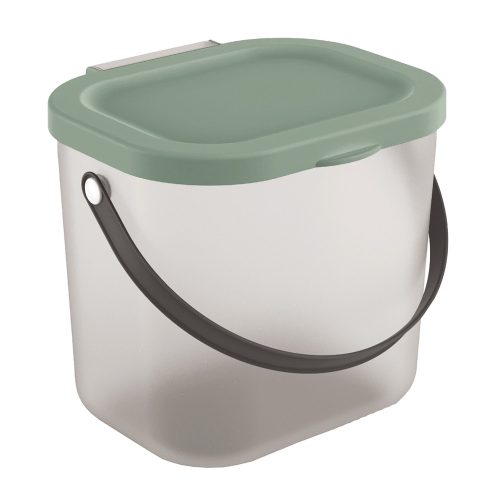 ROTHO Albula műanyag tároló doboz 6 L - átlátszó/ zöld