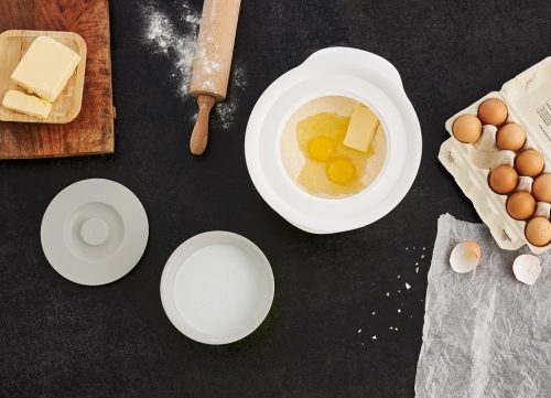 Rotho Fresh baking műanyag edénykészlet - fehér/szürke