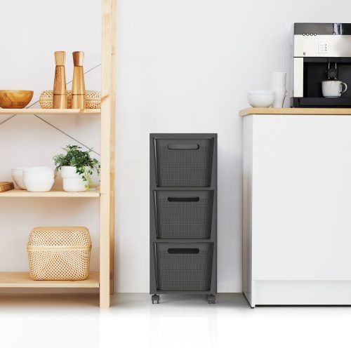 Rotho Brisen műanyag háromszintes komód, antracit