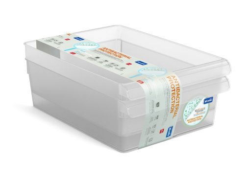 ROTHO Loft műanyag rendszerező dobozok hűtőbe, 3 db - átlátszó