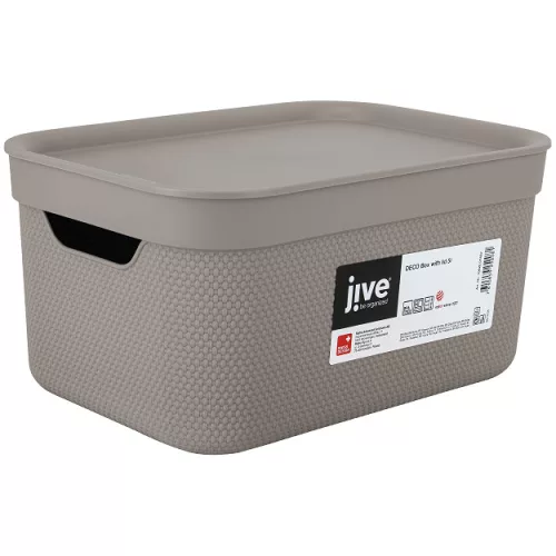 Rotho Jive deco műanyag tároló doboz, 5L - cappuccino