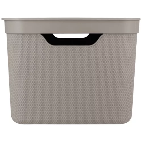 Rotho Jive deco műanyag tároló doboz, 16L - cappuccino