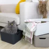 Rotho Jive deco műanyag tároló doboz, 16L - cappuccino