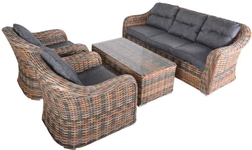 Rojaplast Richmond exkluzív polyrattan kerti bútor garnitúra (ötszemélyes)