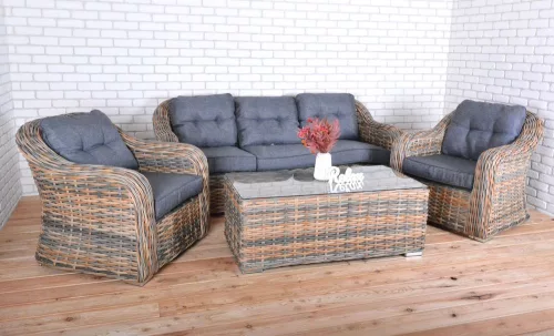 Rojaplast Richmond exkluzív polyrattan kerti bútor garnitúra (ötszemélyes)