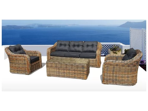 Rojaplast Richmond exkluzív polyrattan kerti bútor garnitúra (ötszemélyes)