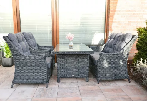 Rojaplast New York dining műrattan kerti bútor garnitúra