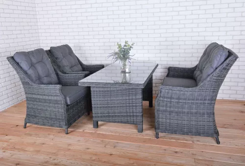 Rojaplast New York dining műrattan kerti bútor garnitúra