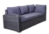 Rojaplast Montreal exkluzív polyrattan bútor garnitúra - antracit/szürke 