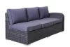 Rojaplast Montreal exkluzív polyrattan bútor garnitúra - antracit/szürke 