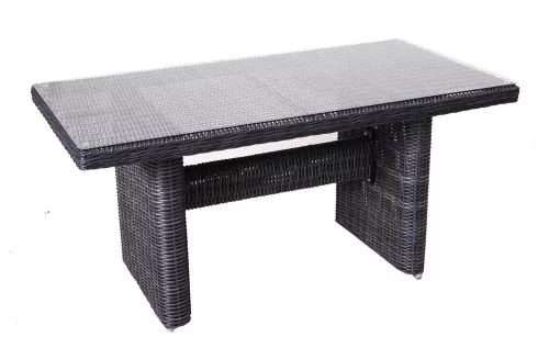 Rojaplast Montreal exkluzív polyrattan bútor garnitúra - antracit/szürke 