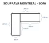 Rojaplast Montreal exkluzív polyrattan bútor garnitúra - antracit/szürke 