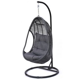   Rojaplast Cali exkluzív polyrattan függőszék, talppal, antracit 