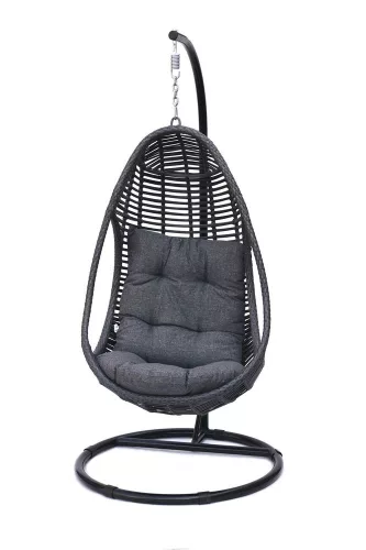 Rojaplast Cali exkluzív polyrattan függőszék, talppal, antracit 