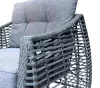 Rojaplast Ohio exkluzív polyrattan kerti bútor garnitúra - antracit/szürke 