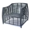 Rojaplast Ohio exkluzív polyrattan kerti bútor garnitúra - antracit/szürke 