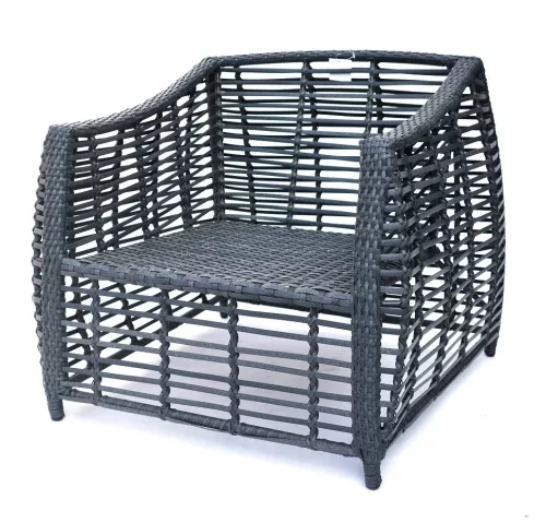 Rojaplast Ohio exkluzív polyrattan kerti bútor garnitúra - antracit/szürke 