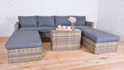 Rojaplast Hartford többfunkciós műrattan kerti bútor garnitúra