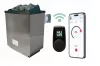 Karibu 9 kW-os Finn szaunakályha + HUUM "UKU WIFI" vezérlőegység alkalmazásvezérléssel