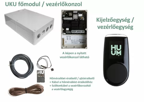 Karibu 9 kW-os Finn szaunakályha + HUUM "UKU WIFI" vezérlőegység alkalmazásvezérléssel