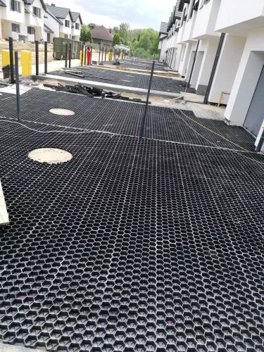 Rojaplast Ekogrid műanyag kültéri burkolat, gyeprács  60x40x3cm - fekete 
