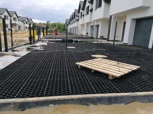Rojaplast Ekogrid műanyag kültéri burkolat, gyeprács  60x40x3cm - fekete 