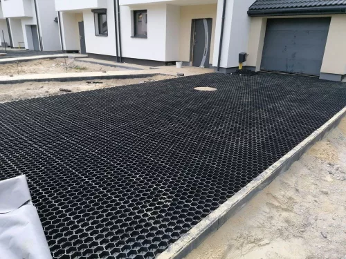 Rojaplast Ekogrid műanyag kültéri burkolat, gyeprács  60x40x3cm - fekete 