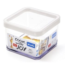 Rotho Loft 0.5 L műanyag konyhai tárolódoboz - fehér