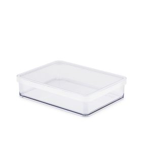   Rotho Loft műanyag konyhai tárolódoboz 1 L, lapos - fehér